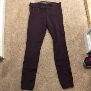 Deep purple size 2 Stella Express jean leggings